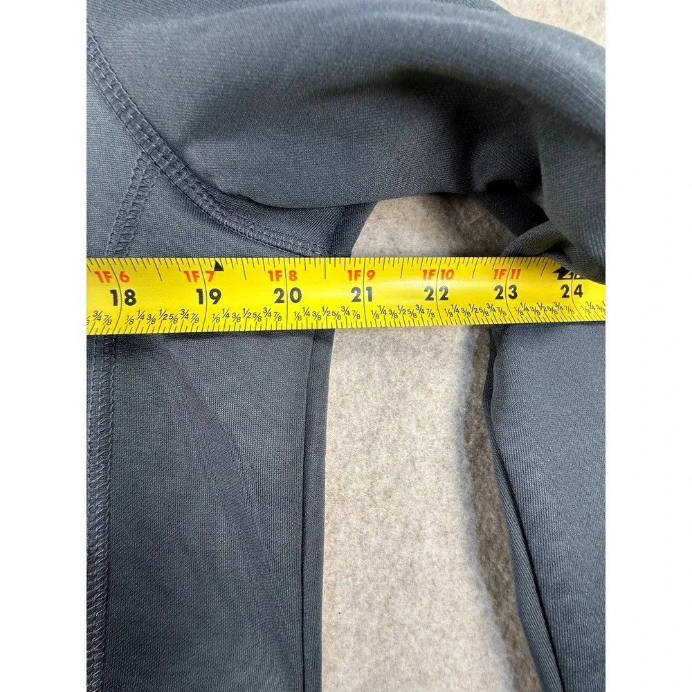 Eddie Bauer Mens Medium Gray Quarter Zip Pullover Technical Fleece Mock Neck